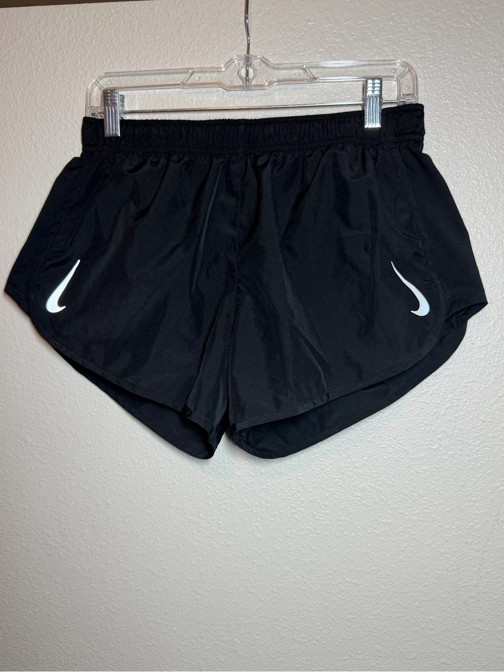Nike Women's Dri-FIT Tempo Race Running Shorts Black Size large double  swoosh